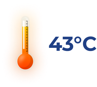 43°C
